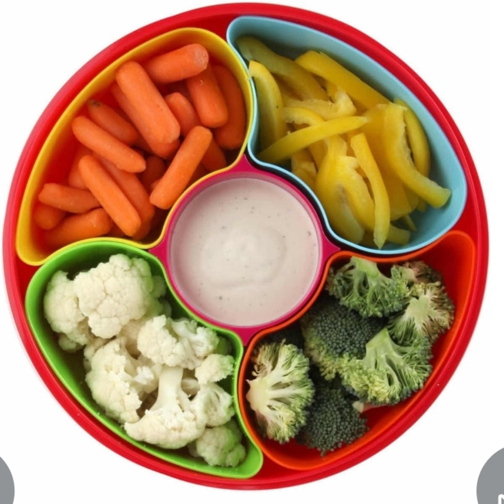 COPY - Colorful Divided Snack Or Salad Tray With Removable Compartments & A Sna…